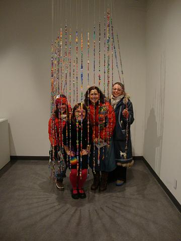 polychrome opening night.JPG - Lara and friends within the veil